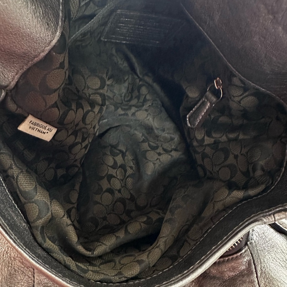 Coach Madison Phoebe Bronze Metallic Triple Compartment Large Bag with Hangtag - Picture 5 of 12